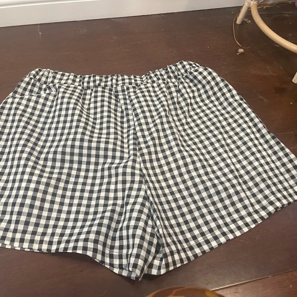 nwot emery rose shein Black and White gingham Sleeveless Top and Shorts Set - Picture 4 of 8